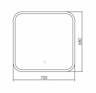 Зеркало Silver Mirrors Stiv Neo 70см белый LED-00002396 Зеркало Silver Mirrors Stiv Neo 70см белый LED-00002396