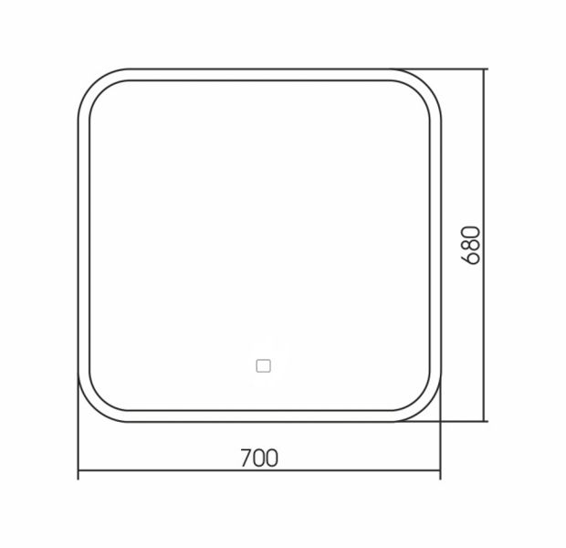 Зеркало Silver Mirrors Stiv Neo 70см белый LED-00002396