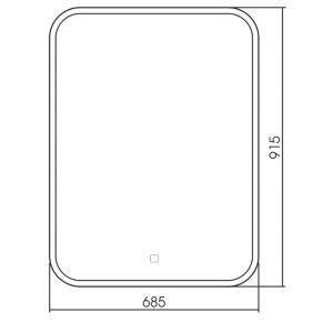 Зеркало Silver Mirrors Stiv Neo 68см белый LED-00002424