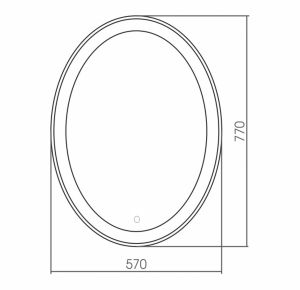 Зеркало Silver Mirrors Italiya Neo 64см белый LED-00002410