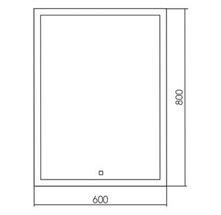 Зеркало Silver Mirrors Гуверт 60см белый ФР-1540 Зеркало Silver Mirrors Гуверт 60см белый ФР-1540