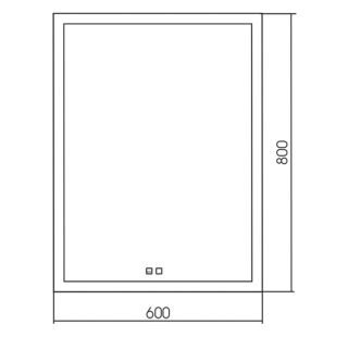 Зеркало Silver Mirrors Гуверт-2 60см белый LED-00002258 Зеркало Silver Mirrors Гуверт-2 60см белый LED-00002258
