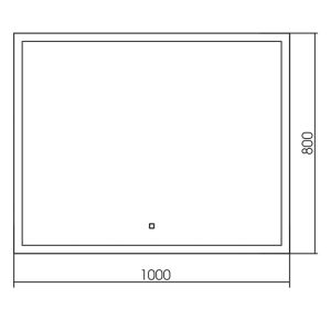 Зеркало Silver Mirrors Гуверт 100см белый ФР-1539