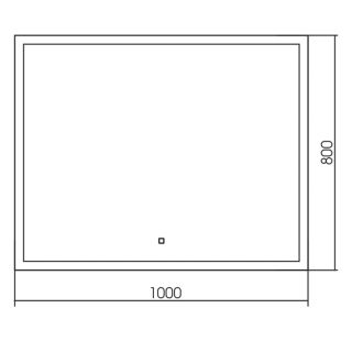 Зеркало Silver Mirrors Гуверт 100см белый ФР-1539 Зеркало Silver Mirrors Гуверт 100см белый ФР-1539