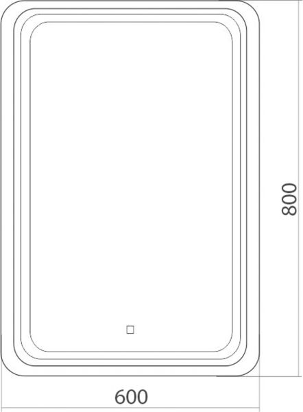 Зеркало Silver Mirrors Мальта 60см чёрный LED-00002353