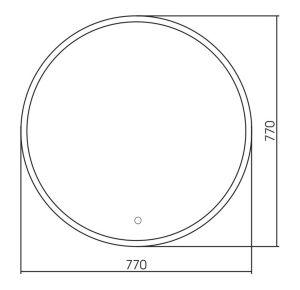 Зеркало Silver Mirrors Манхэттен Лофт 77см чёрный LED-00002428