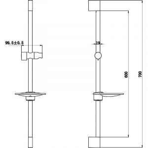 Душевая штанга Bravat хром D141C-1