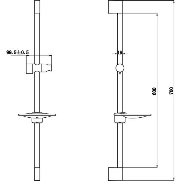 Душевая штанга Bravat хром D141C-1