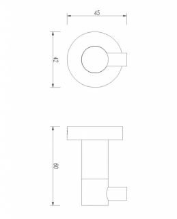 Крючок Omnires Modern Project хром MP60110CR Крючок Omnires Modern Project хром MP60110CR