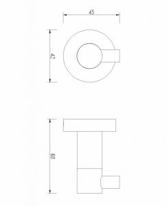 Крючок Omnires Modern Project графит MP60110GR