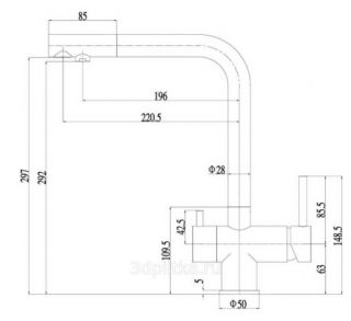 Смеситель для кухни ZORG GRAFIT SZR-7039 GRAFIT Смеситель для кухни ZORG GRAFIT SZR-7039 GRAFIT