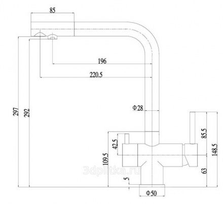 Смеситель для кухни ZORG GRAFIT SZR-7039 GRAFIT