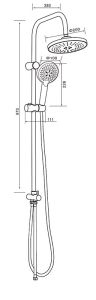 Душевая система Orange O-Shower OW02b черный матовый