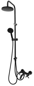 Душевая система Orange Mia M34-933b смеситель с изливом, черный матовый
