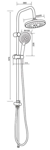 Душевая система Orange O-Shower OW02 хром