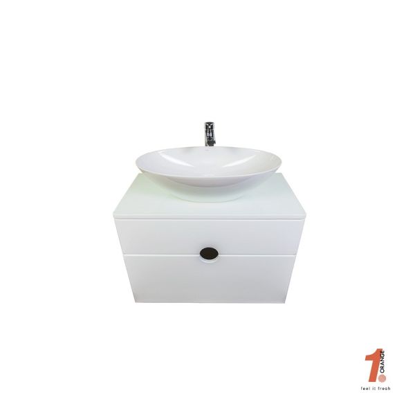 Тумба с раковиной Orange Moon Mo-75TU+RA белый