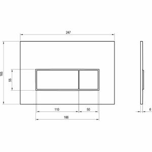 Клавиша смыва Ravak Uni Slim X01744