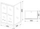 Душевой уголок Royal Bath 140x90см правый хром RB-L-2011-1400-9R