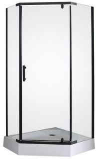 Душевой уголок Parly с поддоном 90x90см чёрный ZPE911B