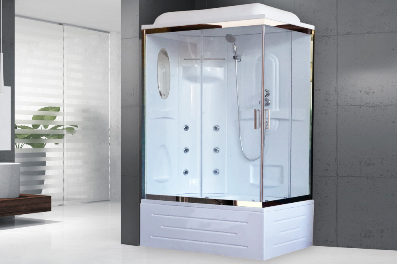 Душевая кабина Royal Bath BP левая стекло прозрачное 100x80см RB8100BP2-T-CH-L