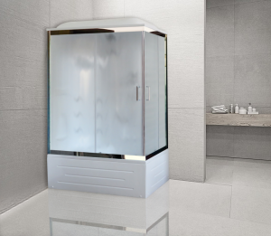 Душевая кабина Royal Bath BP левая стекло матовое 100x80см RB8100BP2-M-CH-L