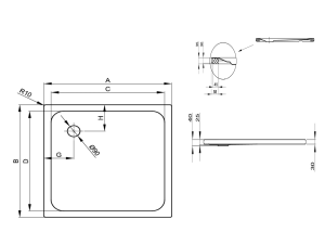 Душевой поддон Bette BetteUltra 5930-000AS 90x90 см белый