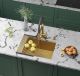 Кухонная мойка RoxenBath Uno 54 560210-54-GS золото текстурное покрытие