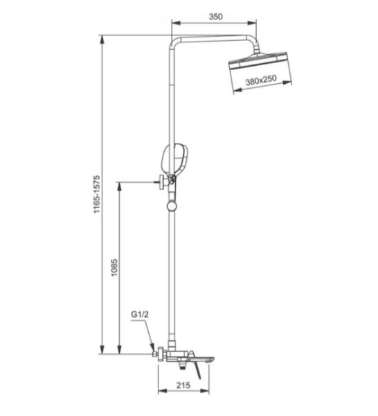 Душевая стойка Gappo G2428-6 чёрный