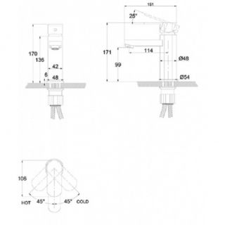 Смеситель для раковины KAISER Sonat 34011-1Bronze