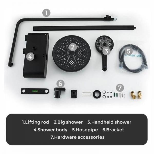 Душевая стойка Gappo G2495-2 чёрный Душевая стойка Gappo G2495-2 чёрный