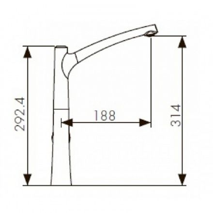 Смеситель для кухни KAISER  Stick 49144 Смеситель для кухни KAISER  Stick 49144