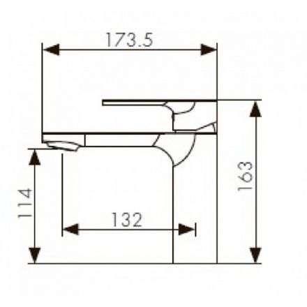 Смеситель для раковины KAISER Linear 59011 Смеситель для раковины KAISER Linear 59011
