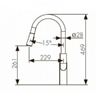 Смеситель для кухни KAISER  Linear 59044 Смеситель для кухни KAISER  Linear 59044