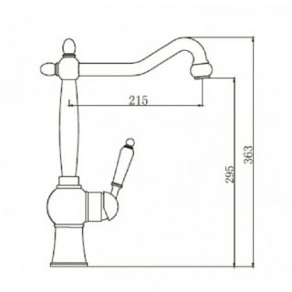 Смеситель для кухни KAISER Wood 61033 Смеситель для кухни KAISER Wood 61033
