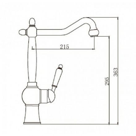 Смеситель для кухни KAISER Wood 61033 Смеситель для кухни KAISER Wood 61033