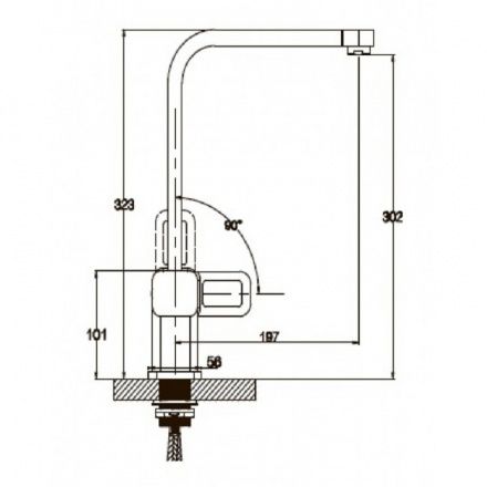 Смеситель для кухни Kaiser Sharp 64044 Смеситель для кухни Kaiser Sharp 64044