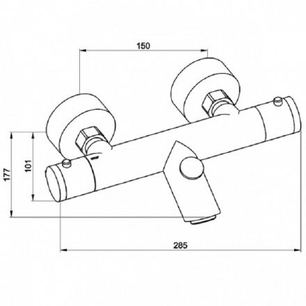 Смеситель для ванны с душем KAISER Thermo 18355
