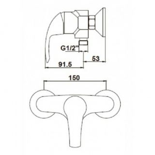 Смеситель для ванны с душем KAISER Nova 23077