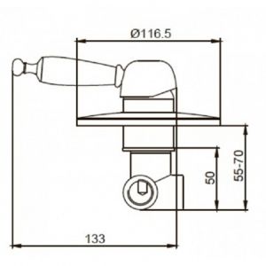 Смеситель для ванны KAISER Vincent 31017