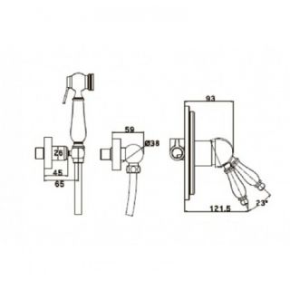 Гигиенический душ со смесителем KAISER Vincent 31017-1