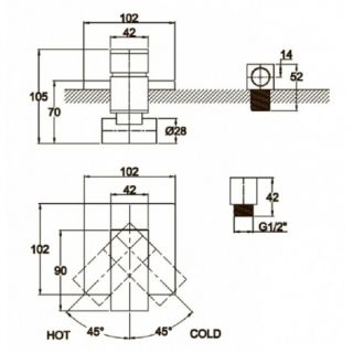 Смеситель для ванны KAISER Sonat  34177-1