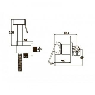 Гигиенический душ со смесителем KAISER Sonat 34377