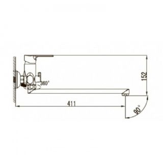 Смеситель для ванны с душем KAISER Oval 56055 Смеситель для ванны с душем KAISER Oval 56055