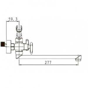 Смеситель для ванны с душем KAISER Trio 57055