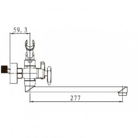 Смеситель для ванны с душем KAISER Trio 57055