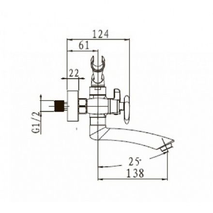 Смеситель для ванны с душем KAISER Trio 57122-1