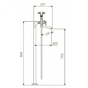 Смеситель для ванны с душем KAISER Trio 57222