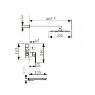 Душевая стойка KAISER Linear 59077