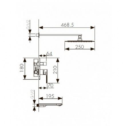 Душевая стойка KAISER Linear 59077