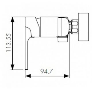 Смеситель для ванны с душем KAISER Linear 59177
